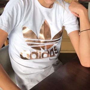 Adidas Rose Gold Metallic T-shirt